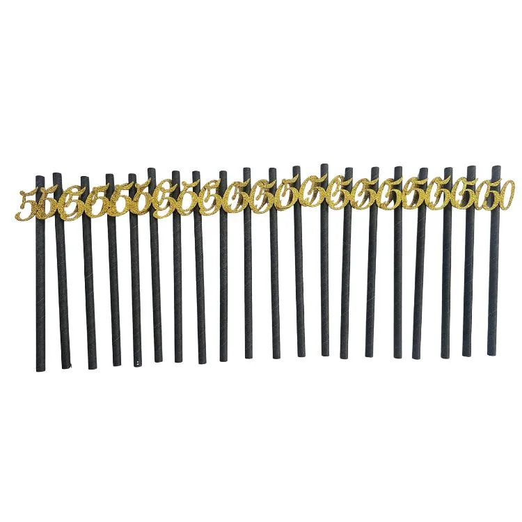 Disposable Age Straws for Kids Birthday Parties